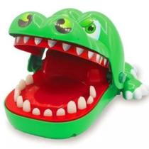 Jogo Brinquedo Mordida Do Jacaré Crocodilo Dentista Verde Jogo Classico