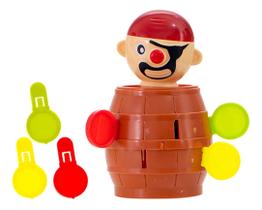 Jogo Brinquedo Pula Barril Do Pirata Espada Adagas Pequeno