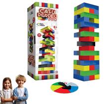 Jogo Brinquedo Torre 45pçs Caiu Perdeu Pro Equilíbrio Colorido