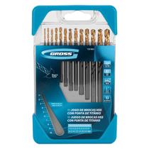 Jogo Broca A.r 13 Pc 1,5 A 6,5mm Titanio - GROSS