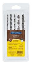 Jogo Broca Aço 5 Pçs Tramontina 3,4,5,6,8mm Aço Rápido Hss Jogo Broca Aço 5 Pçs Tramontina 3,4,5,6,8mm Aço Rápido Hss