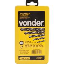 Jogo Broca Aço Rápido 1/16-1/2 Paralela Din 338 Uso G Vonder