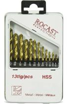 jogo broca aço rápido 1/16 - 1/4 ROCAST titânio