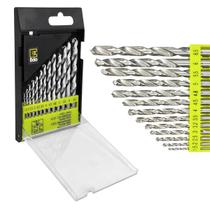 Jogo Broca Aço Rápido Hss 1.5 A 6.5 Mm P/ Metal Kit 13 Peças