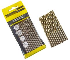 Jogo Broca Aço Rápido P/ Ferro Metal Alumínio 10 Peças 4mm