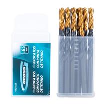 Jogo Broca Aço Rápido Titânio 6.5mm 10 Peças Gross