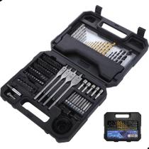 Jogo Broca Chaves Bits Kit Completo Ponteira Em Aço E Maleta
