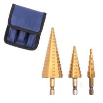 Jogo Broca Cônica Escalonada 29 Medidas 4 à 32mm Hss Titânio Profissional