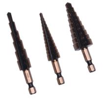 Jogo Broca Escalonada Titanio 3 Pecas Harden