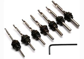 Jogo Broca Escariadora 7 Peças Madeira Piloto Limitador Jogo Broca Escariadora 7 Peças Madeira Piloto Limitador