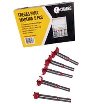 Jogo Broca Forstner Fresa Madeira 15 a 35 Charbs