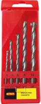 Jogo Broca para concreto 4,00 a 10,00 - com 05 pcs - HTOM Jogo Broca para concreto 4,00 a 10,00 - com 05 pcs - HTOM