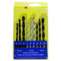 Jogo Broca Para Madeira / Concreto / Metal 9 Pecas 5/6/8Mm Jogo Broca Para Madeira / Concreto / Metal 9 Pecas 5/6/8Mm