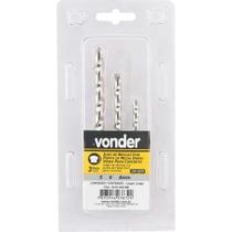 Jogo Broca Vídea 5-6-8mm Din 8039 Concreto Estojo Pl Vonder