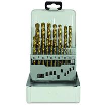 Jogo brocas aco rapido 1 a 10,00mm 19 pcs - titanio rocast 137,0058