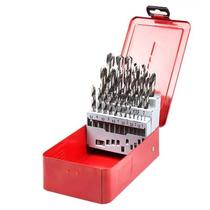 Jogo brocas aço rápido 25 peças 1,0 a 13,0mm - rocast 5,0161