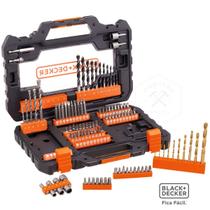 Jogo Brocas Bits Furar Parafusar 104 Peças + Maleta A7230-XJ Black+Decker