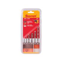 Jogo brocas c/4 pcs aço rapido 2 pcs metal duro p/ concreto starrett kbk3 Jogo brocas c/4 pcs aço rapido 2 pcs metal duro p/ concreto starrett kbk3