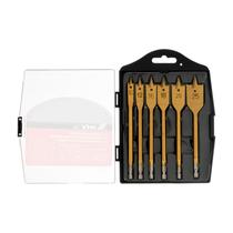 Jogo Brocas Chatas Madeira Caixa Plastico 10-25mm 6pcs Mtx Jogo Brocas Chatas Madeira Caixa Plastico 10-25mm 6pcs Mtx