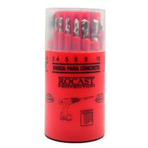 Jogo Brocas Combinadas Paralela Aço Rápido Vidia e Madeira 18 peças ROCAST