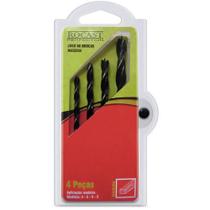 Jogo Brocas Madeira 3 Pontas 4 Pçs 40 A 80 Mm Rocast Jogo Brocas Madeira 3 Pontas 4 Pçs 40 A 80 Mm Rocast