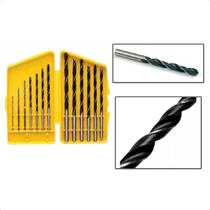 Jogo Brocas Para Madeira Com 13 Brocas Aço Carbono 1.5a6.5mm Jogo Brocas Para Madeira Com 13 Brocas Aço Carbono 1.5a6.5mm