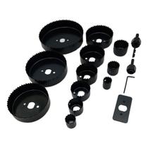 Jogo Brocas Serra Copo 16 Pçs Fura Madeira Pvc 19mm A 127mm