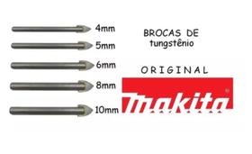 Jogo Brocas Tungstênio Makita 4 5 6 8 10 Mm P/ Vidro