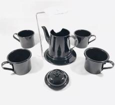 Jogo Bule Com 4 Canecas- Xícaras Cafe Chá -retro Mariquinha