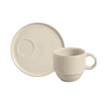 Jogo C/02 Xícaras Chá Com Pires Clay Jogo C/02 Xícaras Chá Com Pires Clay