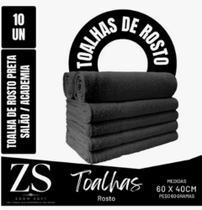 Jogo C/ 10 Tolhas De Rosto Preta 40x60cm - Profissional - Simples - 60g - Cabeleireiro Jogo C/ 10 Tolhas De Rosto Preta 40x60cm - Profissional - Simples - 60g - Cabeleireiro