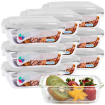 Jogo c/ 12 Potes Herméticos 1040ML Grande Airfryer Forno Assados Jogo c/ 12 Potes Herméticos 1040ML Grande Airfryer Forno Assados