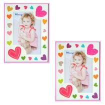 Jogo C/2 Portas Retrato P/Foto 10x15cm Infantil 21,5x16,5x1cm -Cores