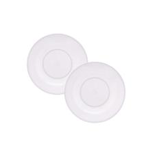 Jogo c/2 Pratos Raso de Melamina Basic Branco 25cm Lyor