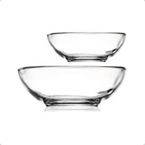 Jogo c/ 2 Tigelas de Vidro Bowl p/ Sobremesa e Petisco 410ML