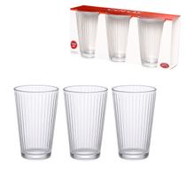 Jogo C/ 3 Unid Copo Long Drink Hoskins 280ml Vidro Hauskraft