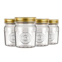 Jogo C/4 Pote Americano Nadir Vintage 500ml P/mantimentos