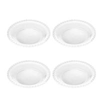 Jogo C-4 Pratos Cristal Transparente Pearl Wolff 14cm Jogo C-4 Pratos Cristal Transparente Pearl Wolff 14cm