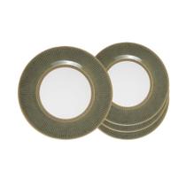 Jogo c/4 Pratos Raso Celebrate Verde Plus Cerâmica Alleanza