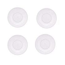 Jogo c/4 Pratos Raso de Melamina Basic Branco 25cm Lyor