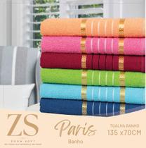 Jogo C/ 4 Toalhas de Banho - Toalhao de Algodão - 70cm x 135cm - Estilo Paris - Zoom Soft Jogo C/ 4 Toalhas de Banho - Toalhao de Algodão - 70cm x 135cm - Estilo Paris - Zoom Soft