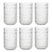 Jogo C/ 6 Copos de Vidro Pérola Transparente 460ml Luxo Bebidas Água Suco Jogo C/ 6 Copos de Vidro Pérola Transparente 460ml Luxo Bebidas Água Suco