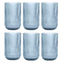 Jogo C/ 6 Copos de Vidro Versalhes Azul 460ml Luxo Bebidas Água Suco Jogo C/ 6 Copos de Vidro Versalhes Azul 460ml Luxo Bebidas Água Suco