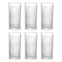 Jogo C/ 6 Copos Imperial de Vidro 360ml Long Drink Bebidas Coquetéis Água Suco
