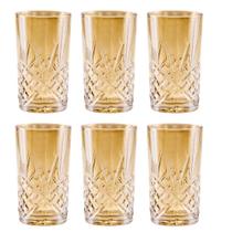 Jogo C/ 6 Copos Long Drink de Vidro Dublin Âmbar 360ml Drinks Bebidas Jogo C/ 6 Copos Long Drink de Vidro Dublin Âmbar 360ml Drinks Bebidas