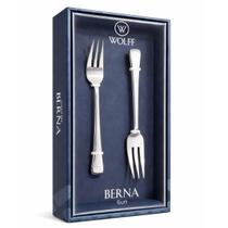 Jogo C/ 6 Garfos De Bolo Aço Inox Berna Conjunto Prata Wolff Jogo C/ 6 Garfos De Bolo Aço Inox Berna Conjunto Prata Wolff