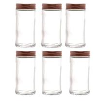 jogo c/6 POTE DE VIDRO 80ML PARA TEMPERO lyor