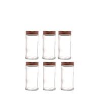 jogo c/6 POTE DE VIDRO 80ML PARA TEMPERO lyor