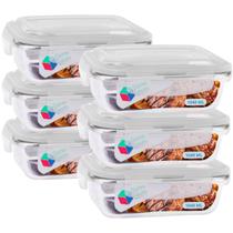 Jogo c/ 6 Potes Herméticos 1040ML Grande Airfryer Forno Assados Jogo c/ 6 Potes Herméticos 1040ML Grande Airfryer Forno Assados