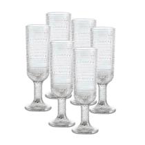 Jogo C/ 6 Taças de Champanhe Vidro Pérola Rainbow 160ml Mesa Posta Champangne Espumante Jogo C/ 6 Taças de Champanhe Vidro Pérola Rainbow 160ml Mesa Posta Champangne Espumante